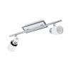 201996 Eglo Davida 2 Light Spotlight White / Chrome