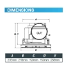 Ventair Airbus DC 200 Motor - Dimensions