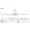 Mercator IKUU Smart ceiling Fan  Anova with Light kit FC1148 - size