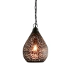 Zaffero Lighting Aquarius Small Black Teardrop Pendant