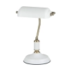CLA Banca Table Lamps - White with Antique Brass
