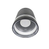Bardo GU10 Surface Downlight - Black with globe fitted