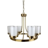 Ailia Imports Bedford 6 Light Brushed Brass Pendant Light