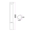CLA BOL1 Grey 6watt LED Bollard - size