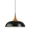 Brindisi Single Pendant light - Black - Timber