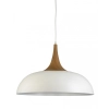 Brindisi Single Pendant light - White - Timber