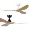 Eglo Surf DC Ceiling Fan - Black and White Timber (No light) Group