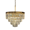 Ailia Imports Caden 600mm Aged Gold Clear Crystal Pendant Light