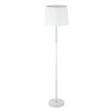 CLA Lighting Crecer Floorlamp White with Brass highlights - Pleated white shade