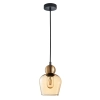 CLA Lighting Champan 1lt Pendant Amber Glass 