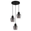 CLA Lighting Champan 3lt Cord drop pendant -  Smoke Glass 