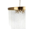 Ailia imports Coretta Aged Brass - glass pendant light - closeup