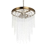 Ailia imports Coretta Aged Brass - glass pendant light - angle