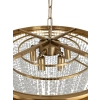 Ailia imports Coretta Aged Brass - glass pendant light - closeup top