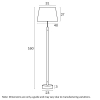 Telbix Lighting Belmore Floor Lamp Dimensions