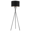 Telbix Denise Floorlamp  Black with Black shade