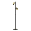 Telbix Lighting Deny 2lt Black and Brass Floor Lamp