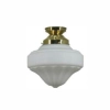 Lode Derby 9inch Opal Glass DIY Light Fitting - Brass