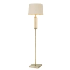 Telbix Dorcel Floor Lamp - Antique Brass / Amber Glass