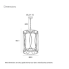 Telbix Lighting Dover33 3LT Pendant Dimensions