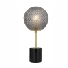 Telbix Elwick Table Lamp - Black Marble / Smoke Glass