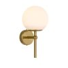 Telbix Eterna 1 Light Wall Light - Matt Brass with Opal Glass