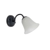 Ailia Imports Evie 1 Light Wall lights - Matt Black with Alabaster Glass
