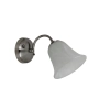 Ailia Imports Evie 1 Light Wall lights -  Satin Chrome with Alabaster Glass