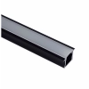 EXT-003 Recessed Aluminium Extrusion - Black with frosted diffuser 2