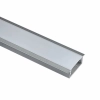 EXT-013 Wide recessed Aluminium Extrusion - Silver with Opal diffuser 2