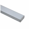 EXT-014 Wide recessed Aluminium Extrusion - Silver with Opal diffuser