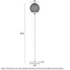 Telbix Lighting Elwick Floor Lamp Dimensions