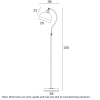 Telbix Lighting Brevik Floor Lamp Dimensions