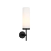 Telbix Garot 1 Light wall lights - Matt black with Opal glass