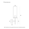 Telbix Garot 1 Light wall lights - Dimensions