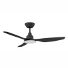 Ventair Glacier Ceiling Fan Black with Light