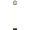 Telbix Lighting Elwick Floor Lamp Green Glass with Green Marble Base