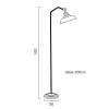 Telbix Lighting Hertel Floor Lamp Dimensions