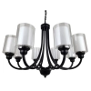 Ailia Imports Hillwood 8 Light Black Pendant  - 2