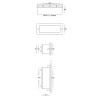 HV3003T Plain Brick Light - 316SS Face Plate - dimensions
