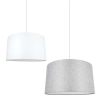 Josie White and Grey Fabric Pendant Lights - Group