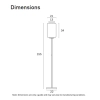Telbix Korova Floor Lamp - Dimensions