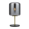 Telbix Korova Small Table Lamp - Smoke Glass / Black / Brass