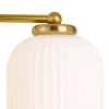 Telbix Lark Floor Lamp - Aged Gold - Matt Opal glass close up
