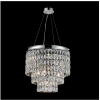 Ailia Imports Madeline 500mm Chrome Crystal pendant light. Full