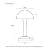 Telbix Lighting Mandel Touch Lamp Dimensions
