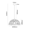 CLA Marrakesh 3 Black Dome Pendant Light - size