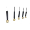 Metro 5 Light black bar pendant - side