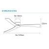 Metro DC Ceiling Fan dimensions