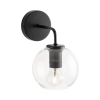 Mercator Sylvia Wall  Lights - Matt Black with Clear Glass
